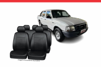 Imagem do produto PROMOÇÃO! - Capa de Couro Preta Grancouro para Banco da Ford Ranger Dupla 2004/... - Cod. 7422